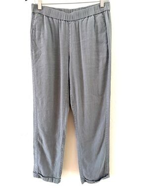 J.Jill Linen Blend Pants XS Pull On Ankle Weathered Gray